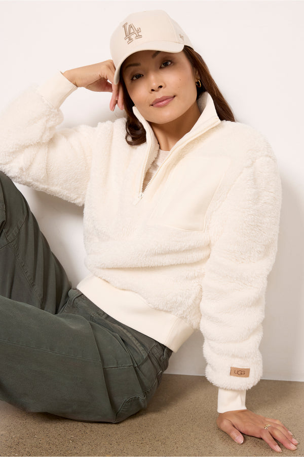 Everve Janeann Half Zip Cream