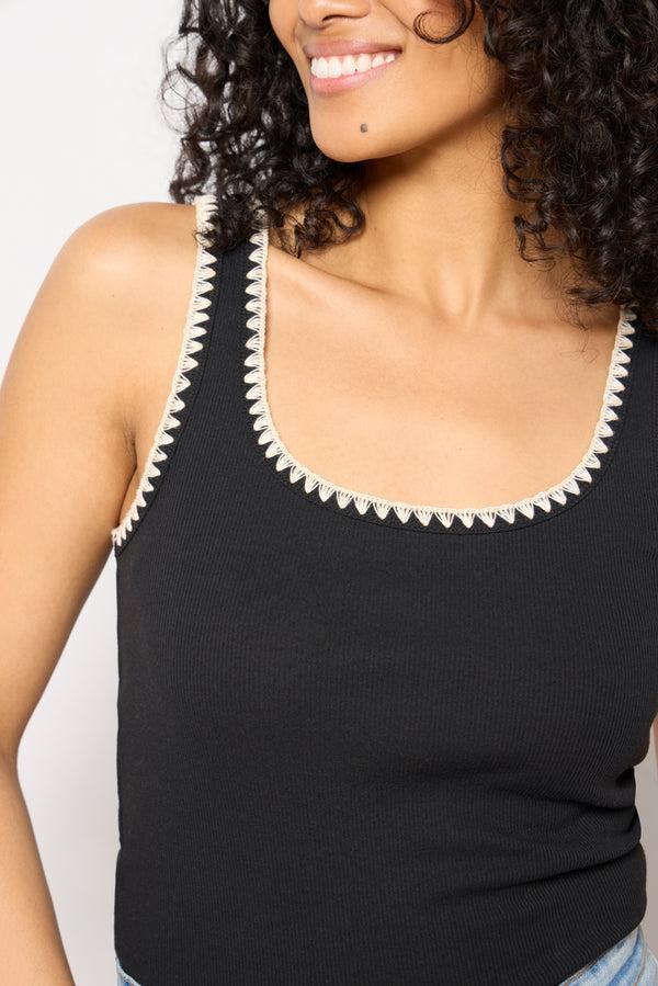 Everve Jay Rib Tank Black