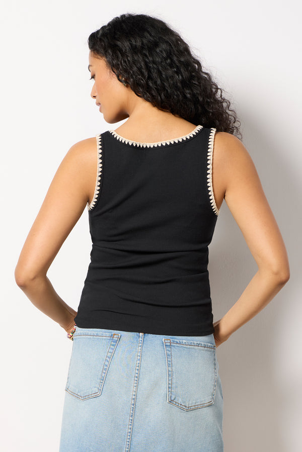 Everve Jay Rib Tank Black