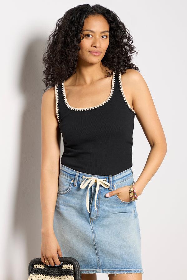 everve Jay Rib Tank Black