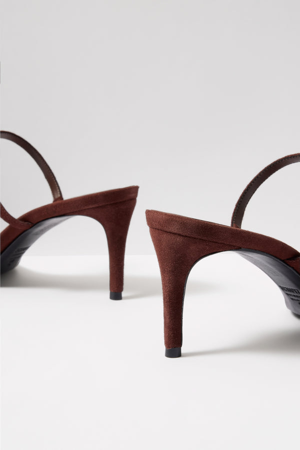 Everve Jessica Mid Mule Chocolatesuede