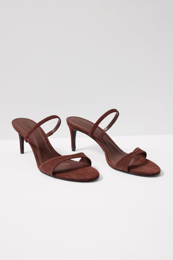 everve Jessica Mid Mule Chocolatesuede
