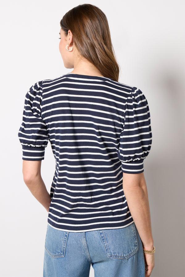 Everve Jewel Top Navy/Ivorystripe