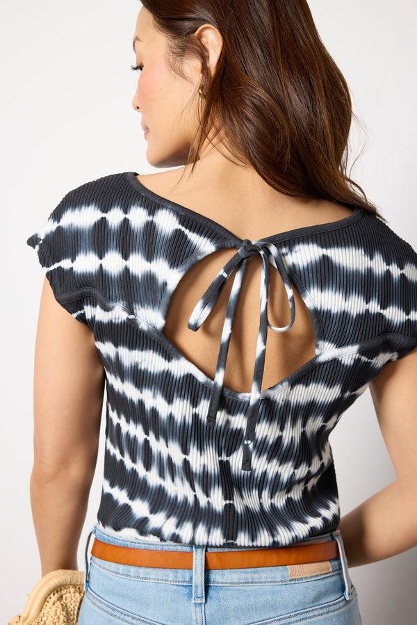 Everve Jilli Tie Dye Top Tiedyestripe