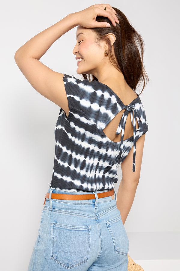 Everve Jilli Tie Dye Top Tiedyestripe