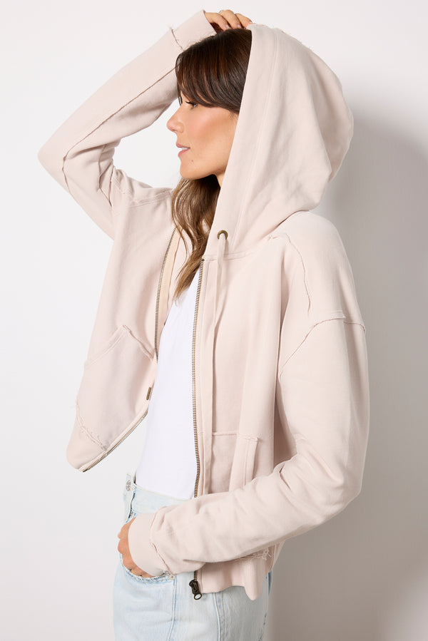 Everve Jillian Zip Up Hoodie Sweatshirt Neutral
