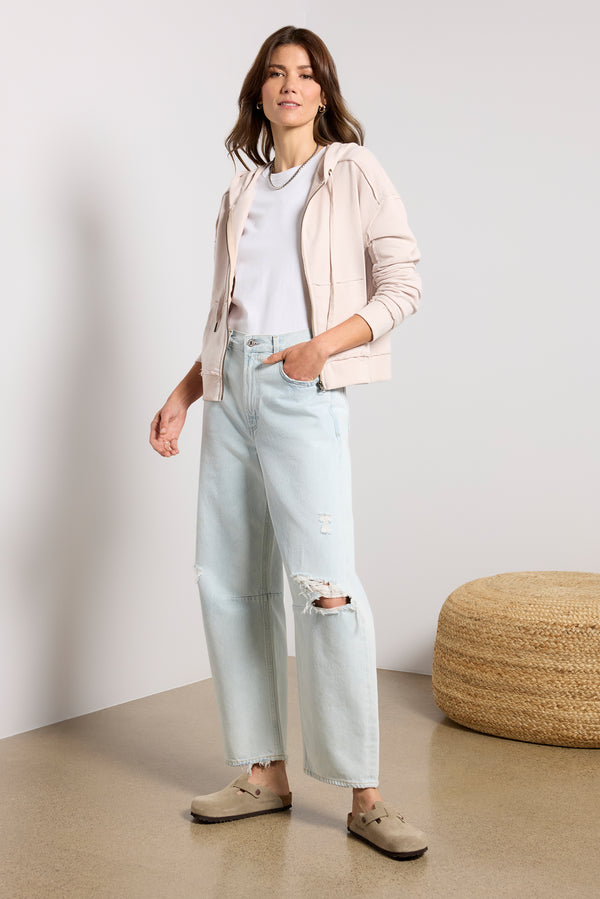 everve Jillian Zip Up Hoodie Sweatshirt Neutral