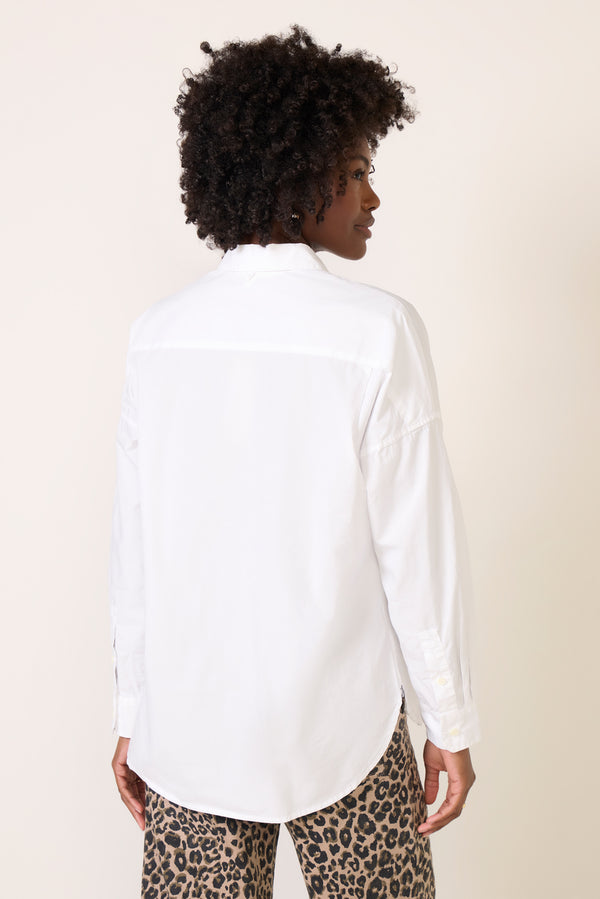 Everve Jo Shirt In Paper Poplin White