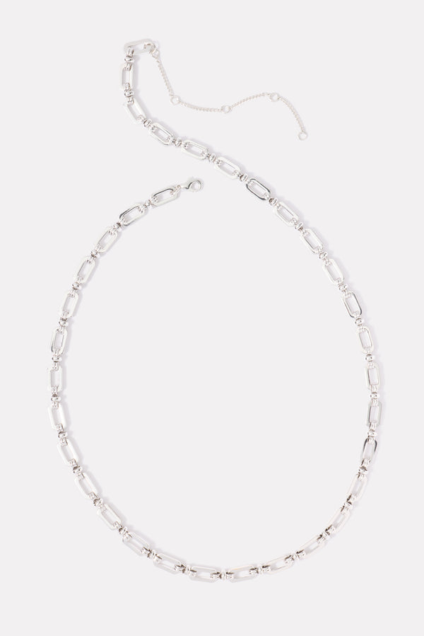everve Jolie Long Chain Necklace Silver