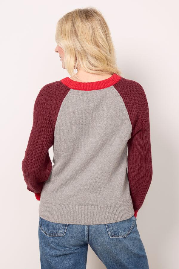 Everve Jordan Pullover Burgundy/Grey
