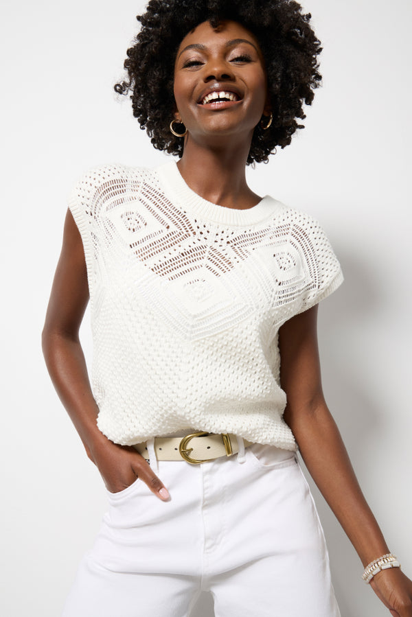 everve Journee Pullover White