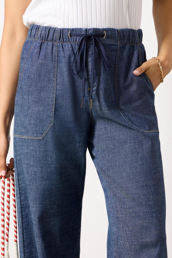 Everve Julia Stretch Linen Lounge Pant Stargazer