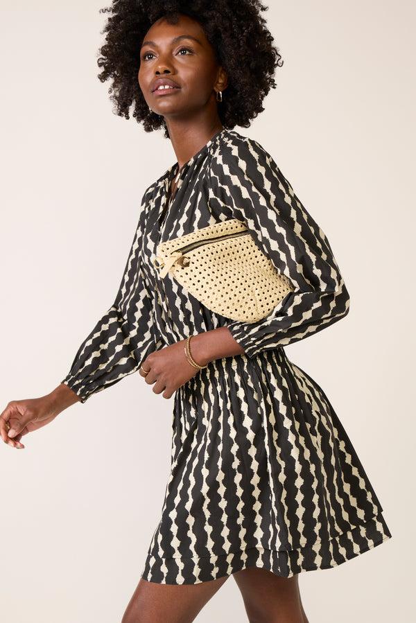 Everve Kari Mini Dress Paintednoir