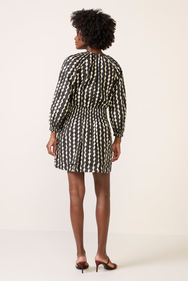 Everve Kari Mini Dress Paintednoir