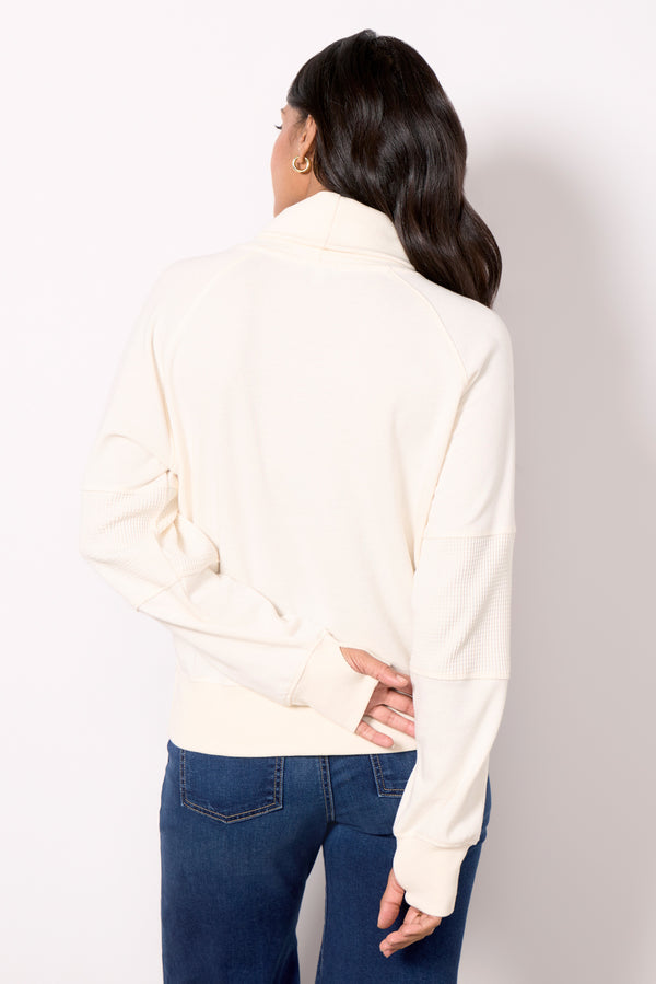 Everve Kassandra Thermal Mix Sweatshirt Cream