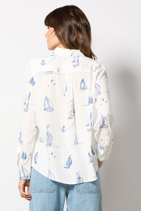 Everve Kathryn Shirt Sailboats