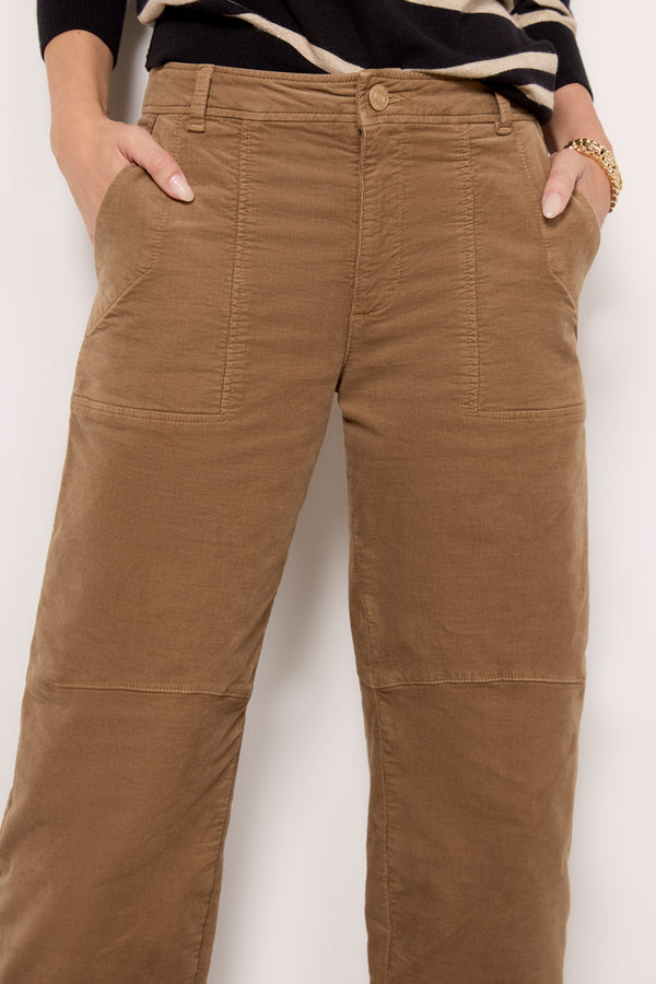 Everve Kaya High Rise Wide Leg Khaki