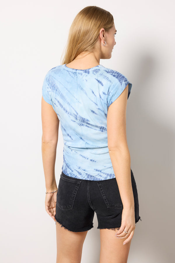 Everve Kaylin Scoop Neck Top Lightbluemulti