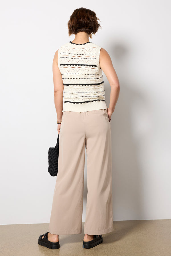 Everve Kayson Wide Leg Trouser 29.5` Simplytaupe
