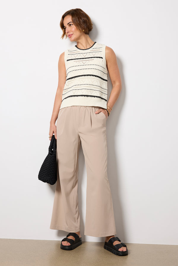 everve Kayson Wide Leg Trouser 29.5` Simplytaupe