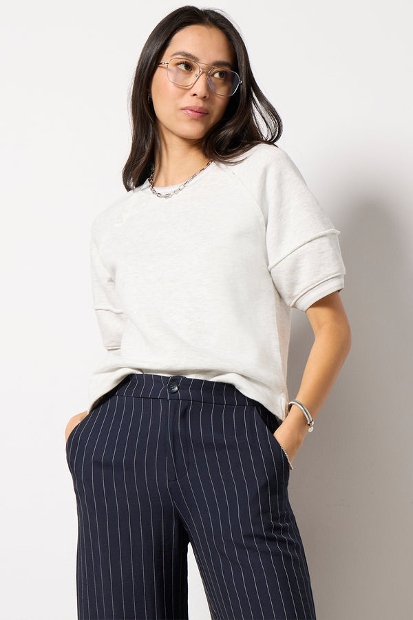 everve Keeley Varsity Sweatshirt Heathergrey