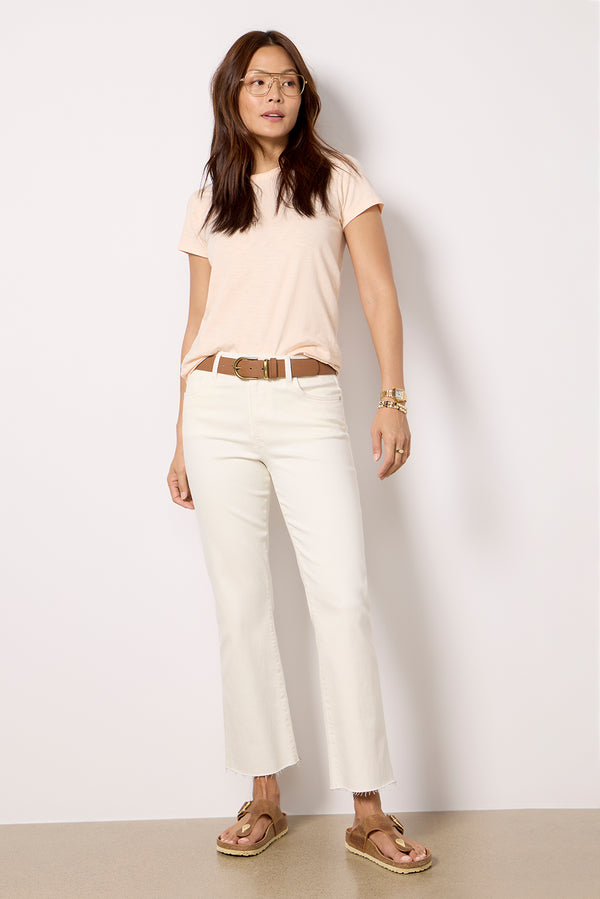 everve Kelsey Ankle Flare Ecru