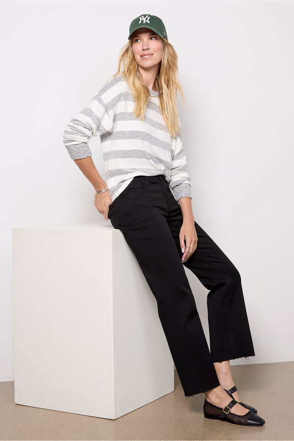 everve Kelsey Raw Hem Black