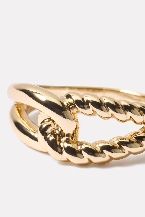 Everve Kempton Braided Ring Gold