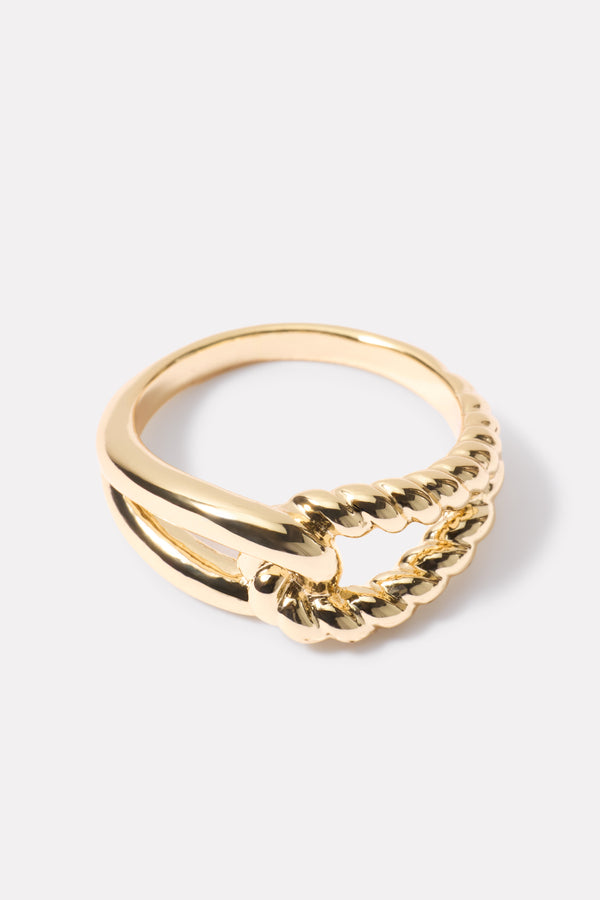 everve Kempton Braided Ring Gold