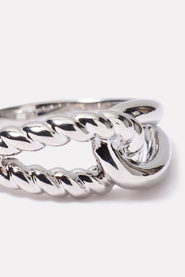 Everve Kempton Braided Ring Silver