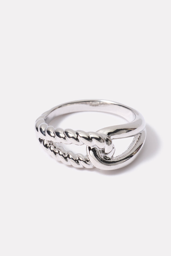 everve Kempton Braided Ring Silver