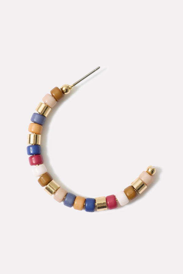 Everve Kiera Beaded Hoop Earring Multi