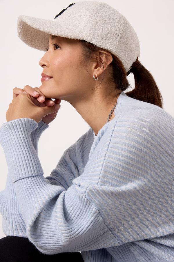 Everve Kingsley Mock Neck Knit Paleblue
