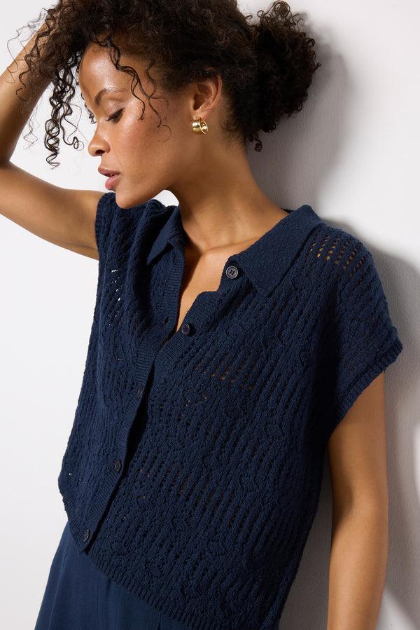 Everve Kinsley Sweater Top Eclipse