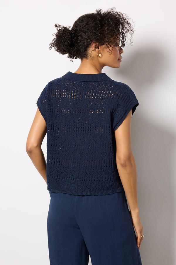 Everve Kinsley Sweater Top Eclipse