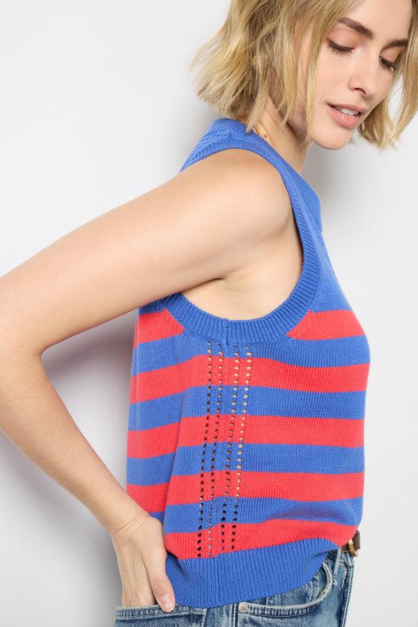 Everve Kit Pointelle Tank Red/Blue