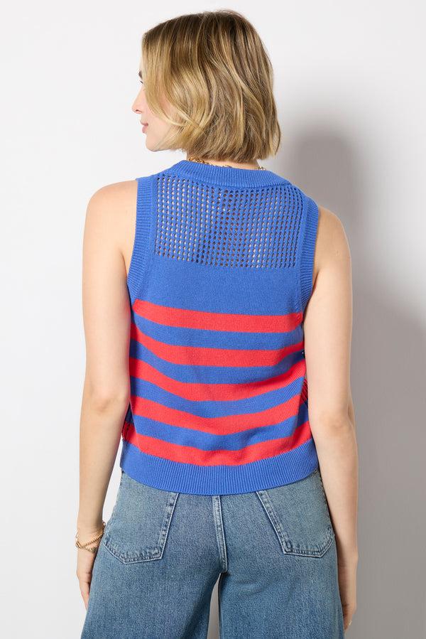 Everve Kit Pointelle Tank Red/Blue