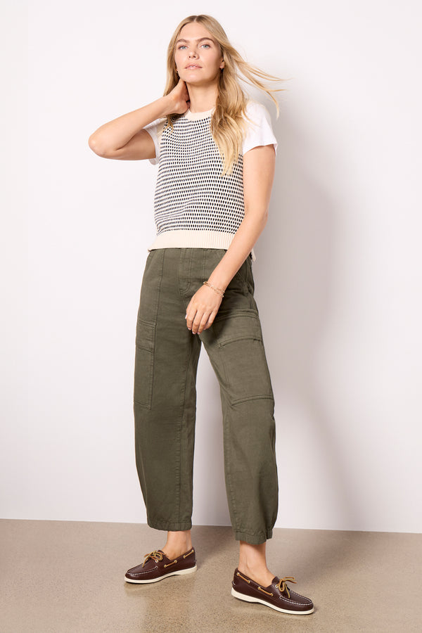 Everve Knowles Textured Knit Vest Ivory