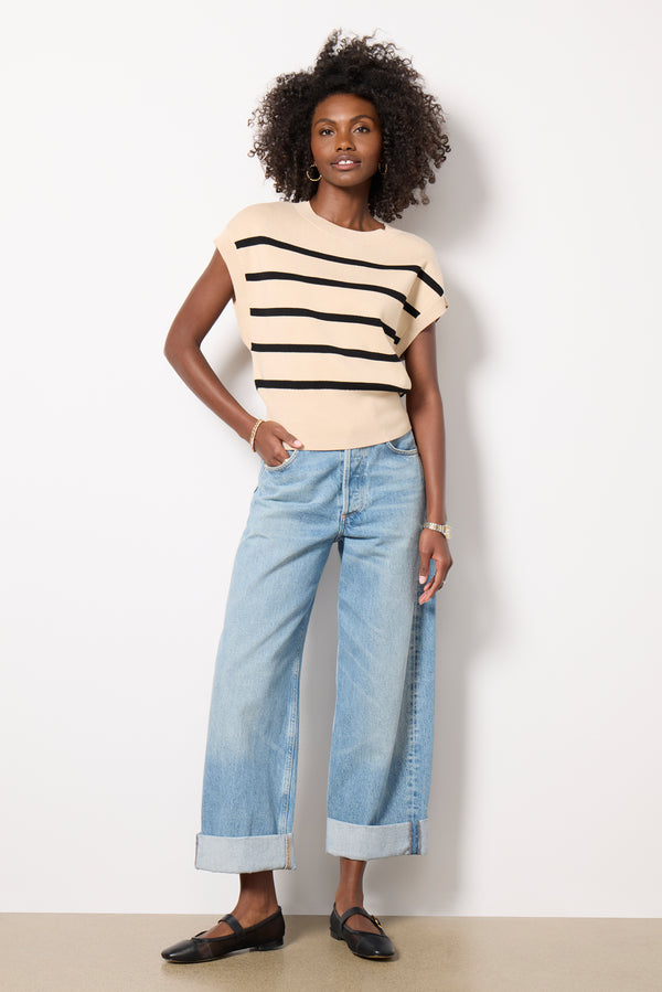Everve Korey Pullover Tan/Black