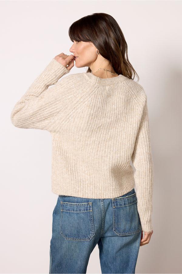 Everve Kori Sequin Pullover Oatmeal