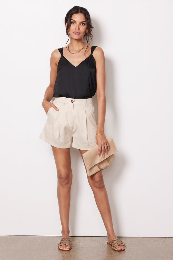 Everve Kyle V Neck Cami Black