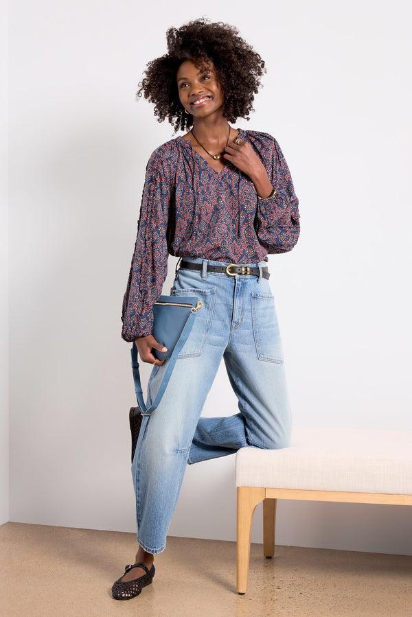 Everve Kylie Blouse Navymulti