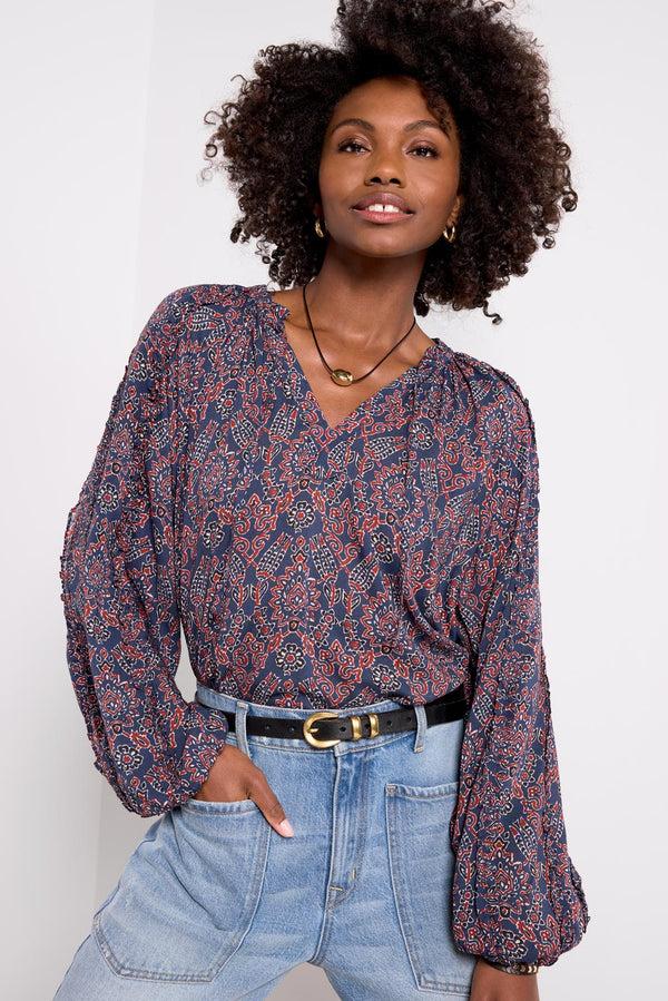 Everve Kylie Blouse Navymulti