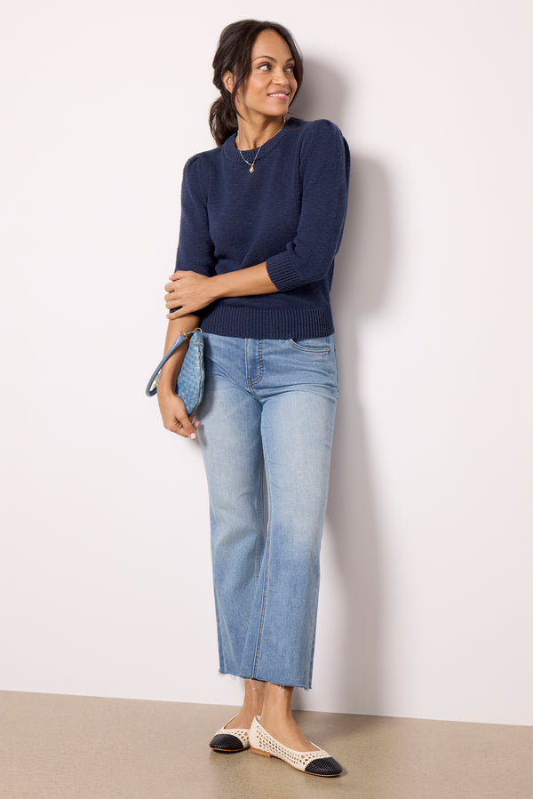 Everve Lacey Pullover Washednavy