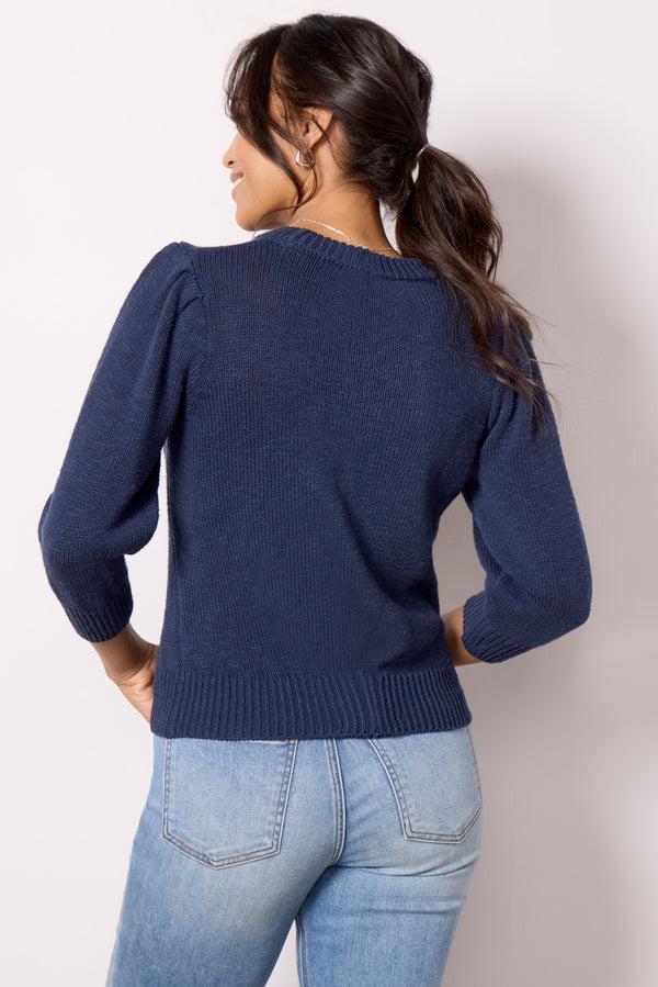 Everve Lacey Pullover Washednavy