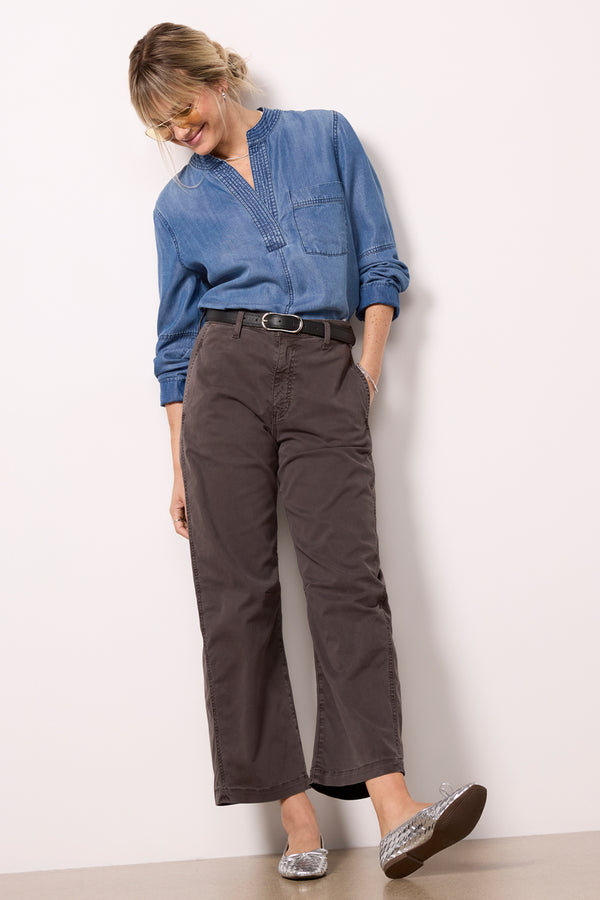Everve Laci Chambray Popover Chambray