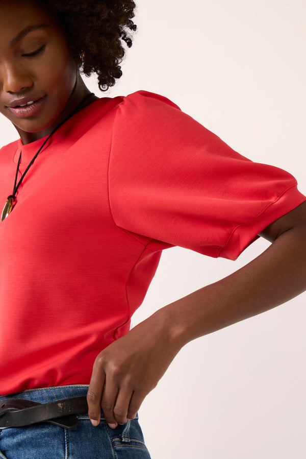 Everve Lainey Scuba Short Sleeve Red