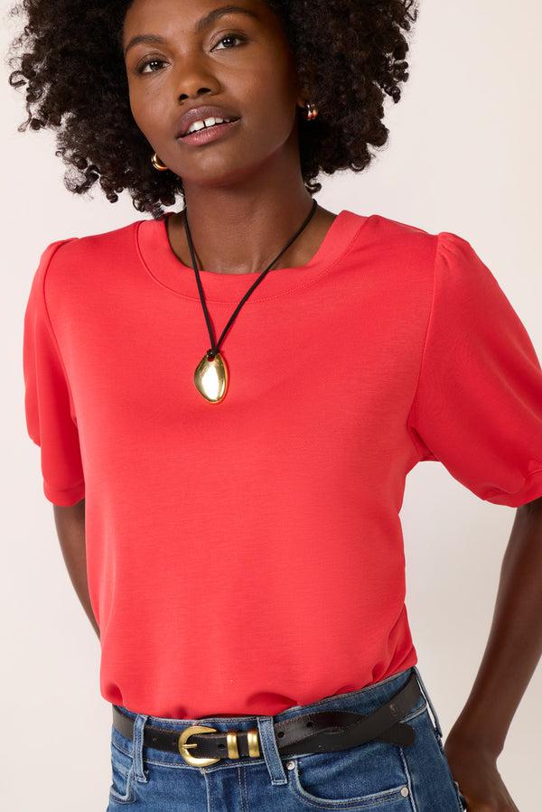 Everve Lainey Scuba Short Sleeve Red