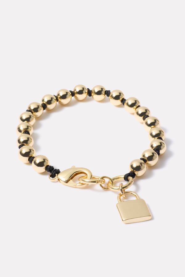 everve Lark Padlock Bracelet Gold/Black