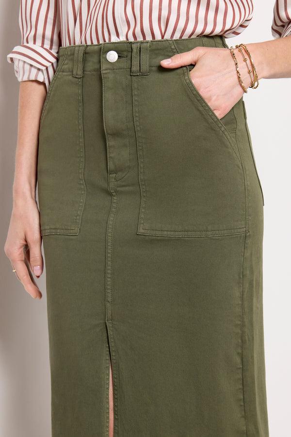 Everve Laurelle Utility Skirt Olivegreen